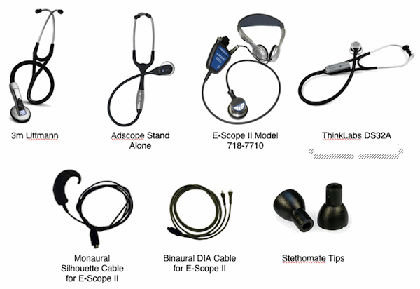 Stethoscopes for people with hearing loss
