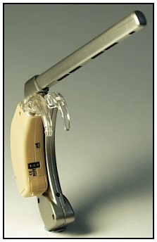 Figure 10. A multiple endfire array concept that could be utilized with any type hearing aid, behind the ear (BTE) or in-the-ear (ITE). (Etymotic Research, 2002).
