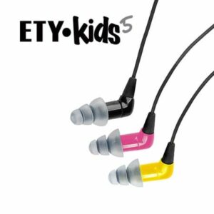 Photo courtesy of www.etymotic.com.  These earphones have reduced input sensitivity so limit overload sounds while maintaining distortion free music.