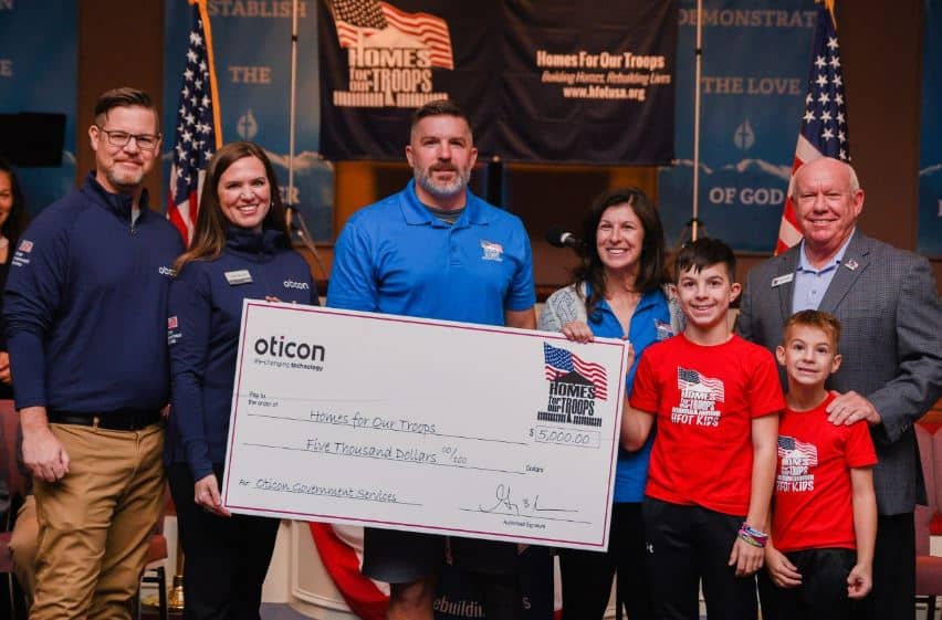 Featured image for “Oticon, Inc. Partners with Homes for Our Troops to Support Donated Home for Severely Injured Veteran”