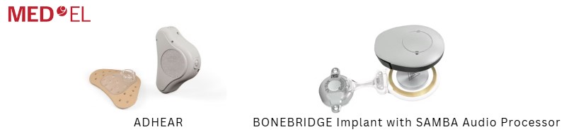 med-el bone conduction adhear and bonebridge